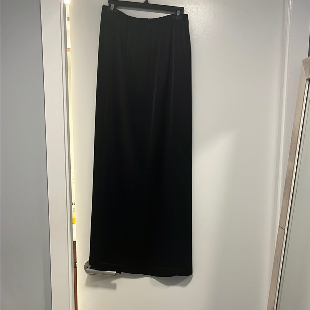 Leset silk Black Maxi Skirt
